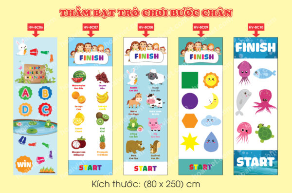 Thảm Bạt Trò Chơi Bước Chân HV-BC06 Đến HV-BC10