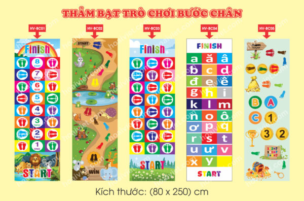 Thảm Bạt Trò Chơi Bước Chân HV-BC01 - HV-BC05