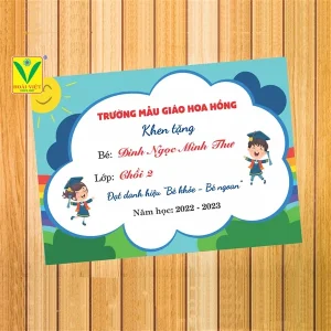 Giấy khen mầm non 05