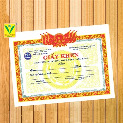 Giấy khen THPT 04