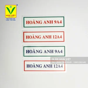 Bảng tên trường học 8 Nhãn tên vải ủi cho trường học