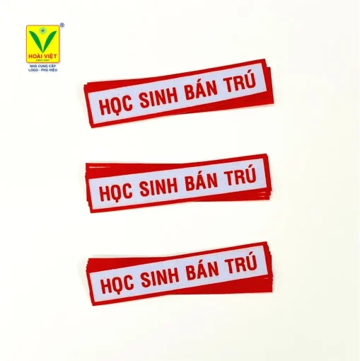 Bảng tên trường học 11 Bảng tên vải keo ủi