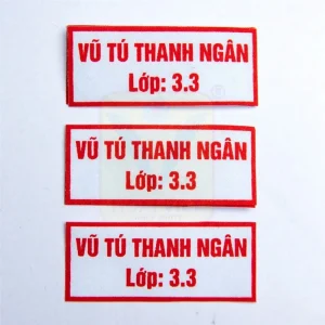 Bảng tên học sinh 6 Phù hiệu học sinh