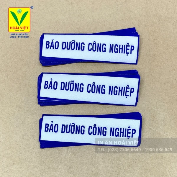 Nhãn tên vải ủi cho doanh nghiệp sử dụng chất liệu keo bền, không bong khi giặt