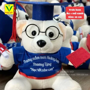 Gấu bông tốt nghiệp 11 Gấu bông tốt nghiệp nhỏ xinh được gói quà sang trọng, thích hợp tặng bạn gái