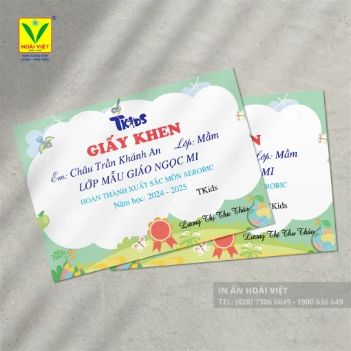 Giấy khen tiểu học THCS THPT