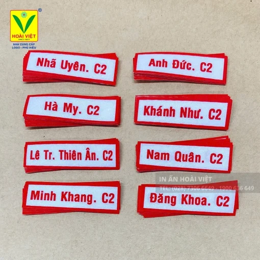 Nhãn Tên Vải Ủi 4 Bộ đồ dùng học sinh mầm non dán nhãn tên vải ủi cá nhân hóa theo tên bé